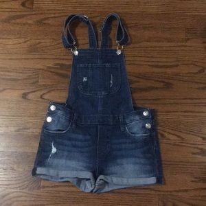 Cute Overalls Dark Wash SIZE 10-11 KIDS